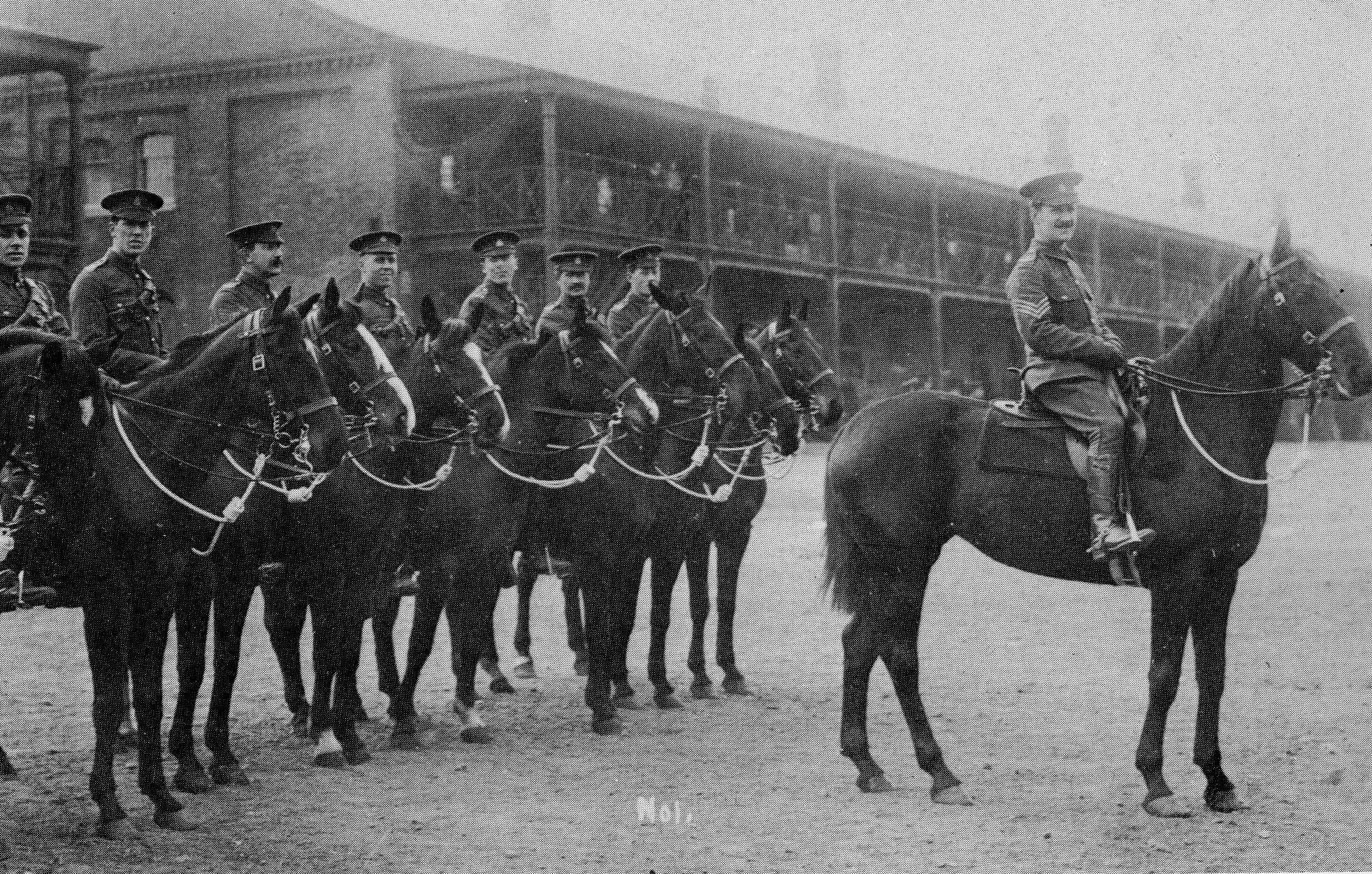 A Cavalry Parade at Beaumont Barracks Aldershot 1911